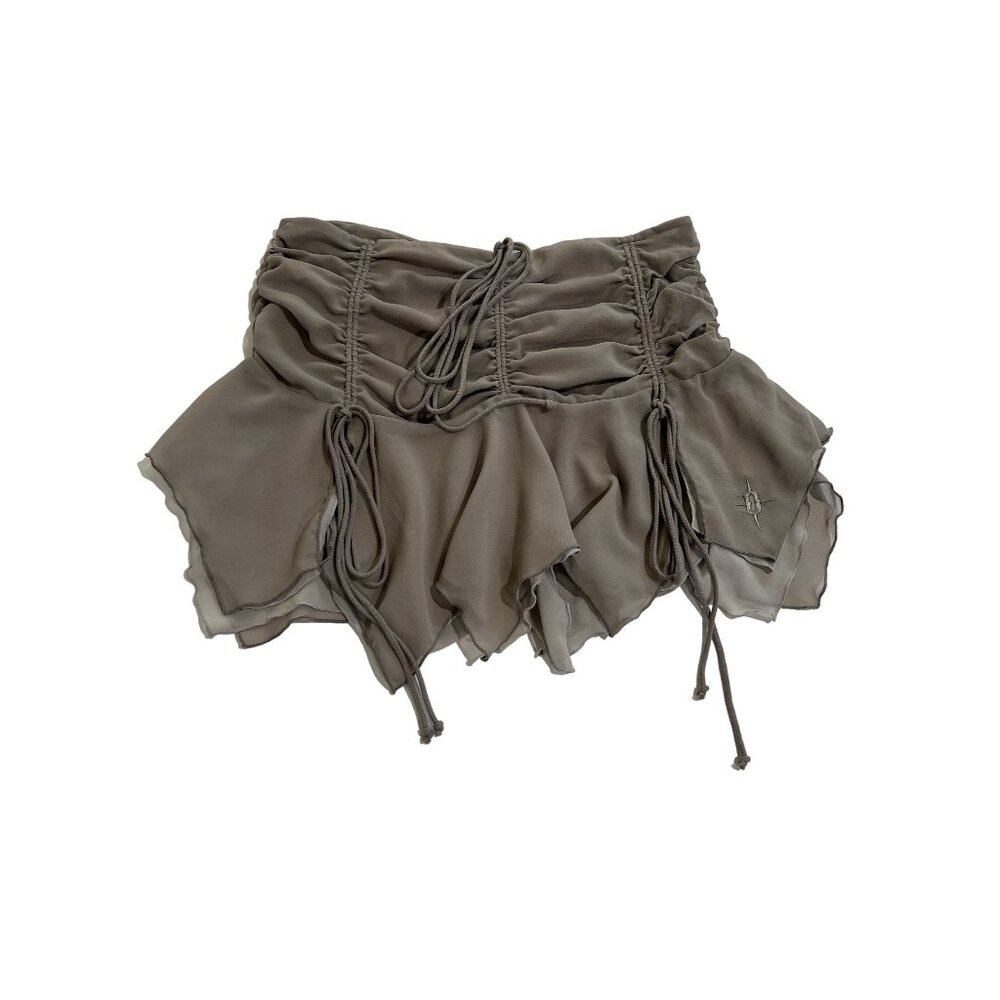 Elegant Gray Mini Skirt